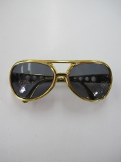Rock N Roll Gold Glasses - Novelty Glasses